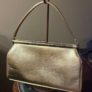 VTG Gold Lame Julius Resnick Handbag 1960s